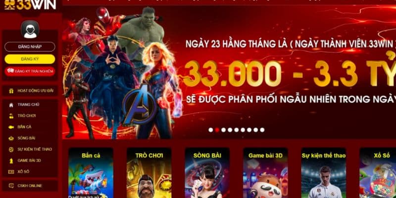 33Win cung cấp nhiều tựa game hấp dẫn